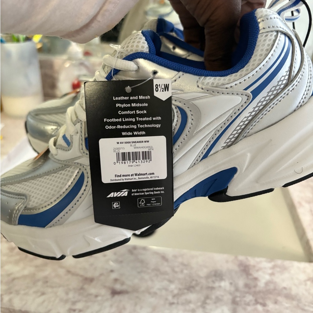 Avia Silver and Blue Athletic Shoes - Picture 2 of 5